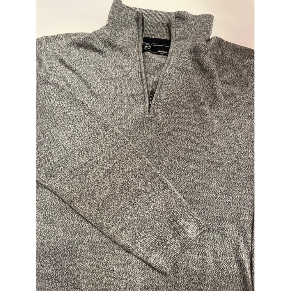 Weatherproof Mens Grey Marl Quarter Zip Sweater Pullover Large Very Soft